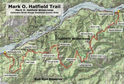 Map of the trail